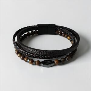 Classic Men's Leather Multilayer Bracelet